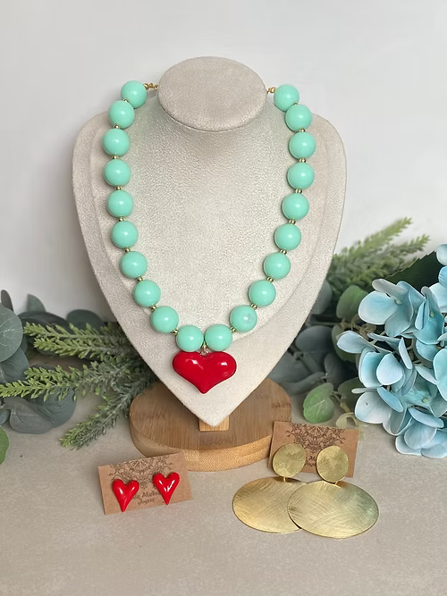 Collar Corazón Esmeralda