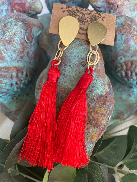 Aros Borlas Rojas
