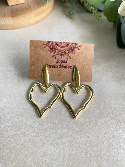 Aros corazón medianos